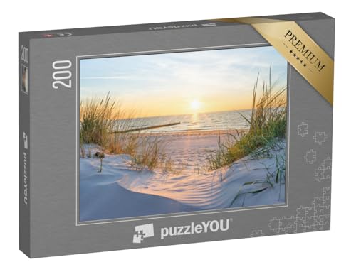 puzzleYOU: Puzzle 200 Teile „Sonnenuntergang am Ostseestrand“ – aus der Puzzle-Kollektion Natur, Nordsee, Sonnenaufgang, Mecklenburg-Vorpommern von puzzleYOU