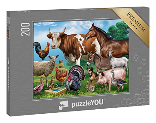 puzzleYOU: Puzzle 200 Teile „Tiere auf dem Bauernhof“ von puzzleYOU