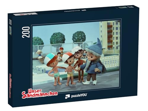 puzzleYOU: Puzzle 200 Teile „Unser Sandmännchen: Beim Sport-Schwimmen, 1976“ von puzzleYOU