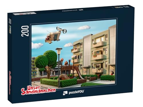 puzzleYOU: Puzzle 200 Teile „Unser Sandmännchen: Unterwegs mit dem Bücherbus, 2022“ von puzzleYOU