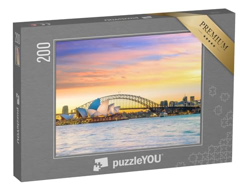 puzzleYOU: Puzzle 200 Teile „Weltberühmte Skyline von Sydney in Australien“ – aus der Puzzle-Kollektion Sydney, Australien, Städte Weltweit von puzzleYOU