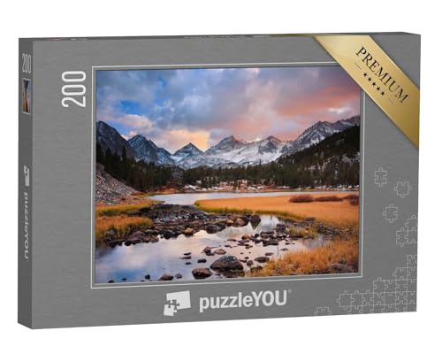 puzzleYOU: Puzzle 200 Teile „Wunderschöner Sonnenuntergang in den Bergen“ – aus der Puzzle-Kollektion Gebirge von puzzleYOU