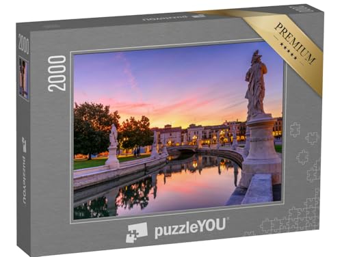 puzzleYOU: Puzzle 2000 Teile „Ansicht des Kanals mit Statuen auf dem Prato Della Valle in Padua (Padua), Venetien, Italien“ von puzzleYOU