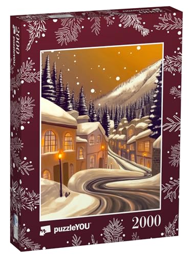 puzzleYOU: Puzzle 2000 Teile „Die Farben der Weihnachtsnacht“ – aus der Puzzle-Kollektion Weihnachten von puzzleYOU