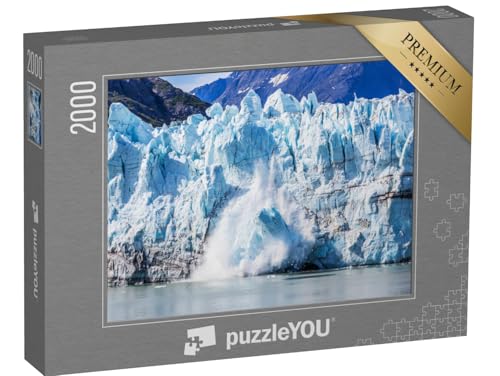 puzzleYOU: Puzzle 2000 Teile „Eisabbau am Margerie-Gletscher im Glacier Bay National Park, Alaska“ – aus der Puzzle-Kollektion Alaska von puzzleYOU