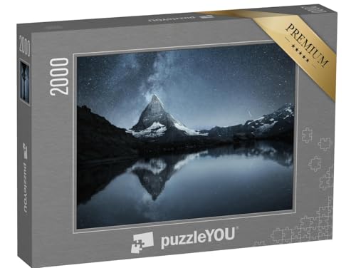 puzzleYOU: Puzzle 2000 Teile „Milchstraße über dem Matterhorn, Schweiz“ – aus der Puzzle-Kollektion Matterhorn von puzzleYOU