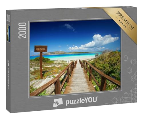 puzzleYOU: Puzzle 2000 Teile „Strand La Pelosa Stintino, Insel Sardinien“ von puzzleYOU
