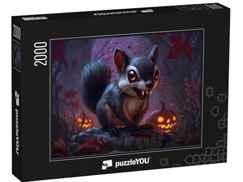 puzzleYOU: Puzzle 2000 Teile „Zombie Eichhörnchen“ von puzzleYOU