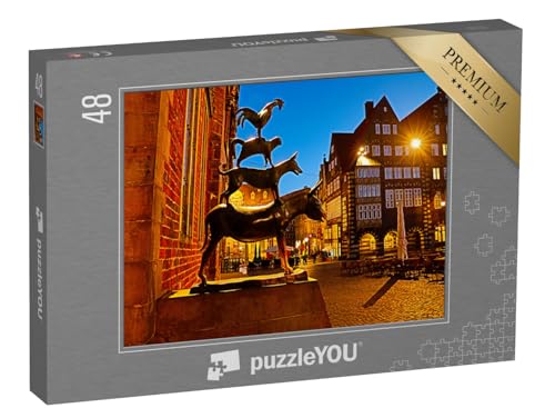 puzzleYOU: Puzzle 48 Teile „Am Abend in Bremen.“ – aus der Puzzle-Kollektion Bremen von puzzleYOU