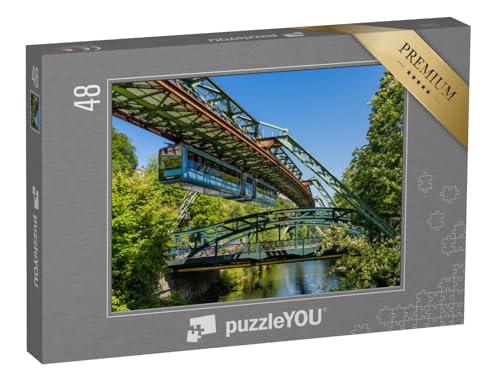 puzzleYOU: Puzzle 48 Teile „Einzigartige Schwebebahn in Wuppertal“ – aus der Puzzle-Kollektion Wuppertal von puzzleYOU