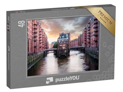 puzzleYOU: Puzzle 48 Teile „Hamburger Speicherstadt“ – aus der Puzzle-Kollektion Hamburg, Deutsche Städte von puzzleYOU