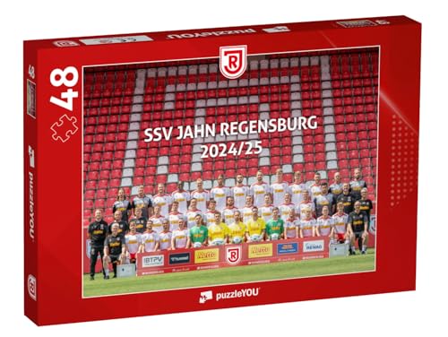 puzzleYOU: Puzzle 48 Teile „SSV Jahn Regensburg – Mannschaft 2024/25“ – aus der Puzzle-Kollektion Sport, Regensburg von puzzleYOU