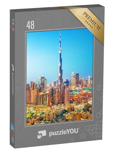 puzzleYOU: Puzzle 48 Teile „Skyline von Dubai mit dem Burj Khalifa“ – aus der Puzzle-Kollektion Arabien von puzzleYOU