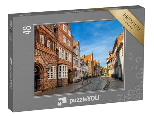 puzzleYOU: Puzzle 48 Teile „Straßen der Stadt Lüneburg, Deutschland“ – aus der Puzzle-Kollektion Lüneburg von puzzleYOU