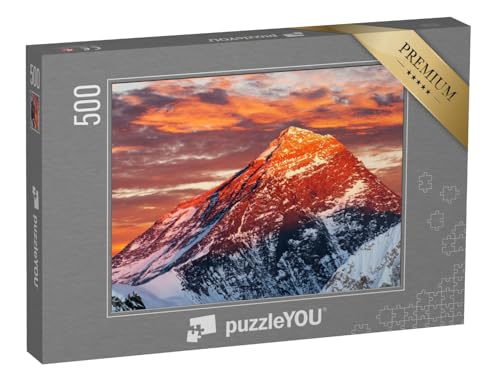 puzzleYOU: Puzzle 500 Teile „Abend am Mount Everest, Nepal“ – aus der Puzzle-Kollektion Berge, Everest von puzzleYOU