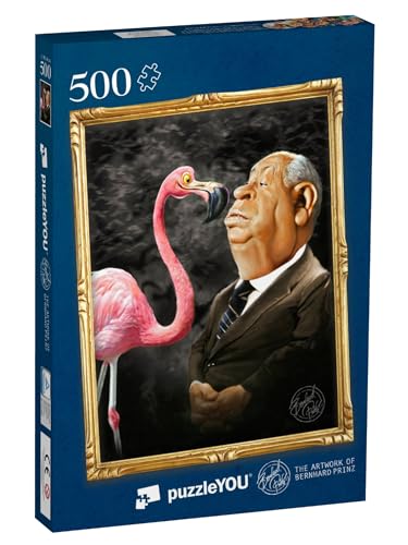 puzzleYOU: Puzzle 500 Teile „Alfred Hitchcock“ – aus der Puzzle-Kollektion Gemälde, Fantasy, Künstler, Fotokunst, Kunstwerke, Illustrationen von puzzleYOU