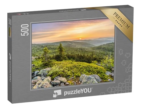 puzzleYOU: Puzzle 500 Teile „Berggipfel des Lusen, Bayerischer Wald“ – aus der Puzzle-Kollektion Regionen, Deutschland von puzzleYOU