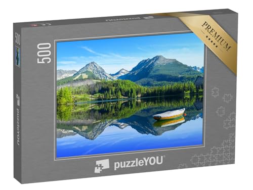 puzzleYOU: Puzzle 500 Teile „Bergsee Strbske pleso im Nationalpark Hohe Tatra, Slowakei“ – aus der Puzzle-Kollektion Slowakei von puzzleYOU