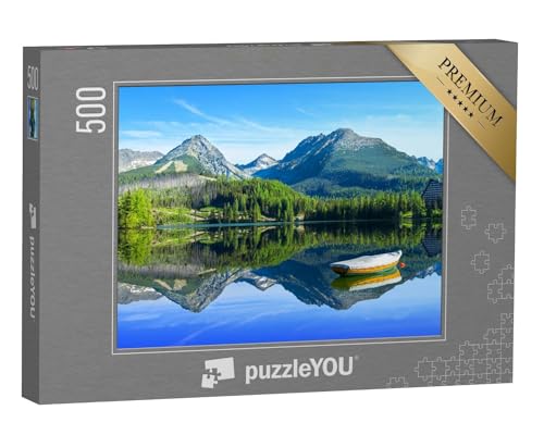 puzzleYOU: Puzzle 500 Teile „Bergsee Strbske pleso im Nationalpark Hohe Tatra, Slowakei“ – aus der Puzzle-Kollektion Slowakei von puzzleYOU