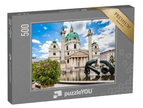 puzzleYOU: Puzzle 500 Teile „Berühmte Wiener Karlskirche, Österreich“ – aus der Puzzle-Kollektion Österreich von puzzleYOU