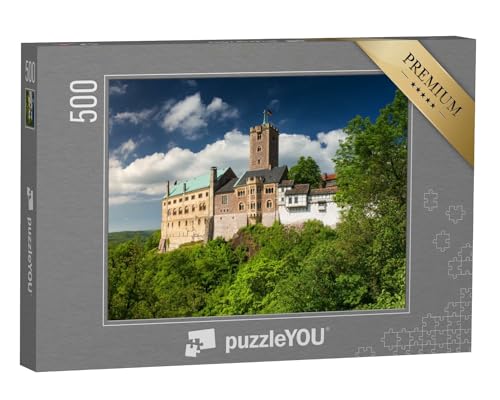 puzzleYOU: Puzzle 500 Teile „Blick auf die berühmte Wartburg, EIN Weltkulturerbe in Thüringen, Deutschland“ – aus der Puzzle-Kollektion Wartburg von puzzleYOU