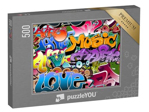 puzzleYOU: Puzzle 500 Teile „Buntes Graffiti“ – aus der Puzzle-Kollektion Graffiti von puzzleYOU