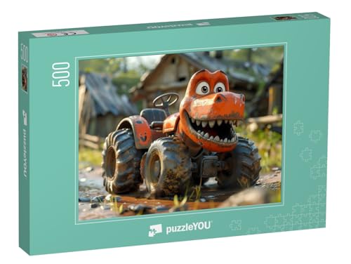 puzzleYOU: Puzzle 500 Teile „Dinotruck“ von puzzleYOU