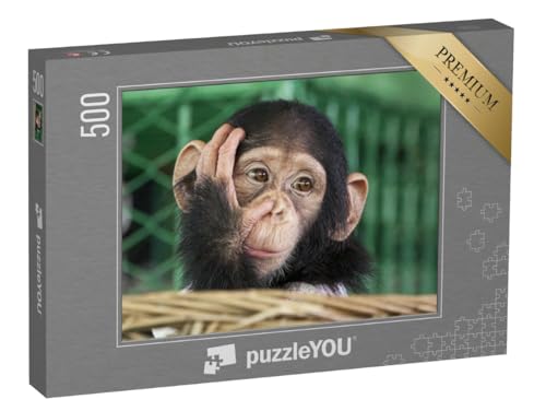 puzzleYOU: Puzzle 500 Teile „EIN Kleiner Schimpanse“ – aus der Puzzle-Kollektion Affen, Tiere, Schimpansen, Tiere in Dschungel & Regenwald puzzleYOU: Puzzle 500 Teile „EIN Kleiner Schimpanse“ – aus der Puzzle-Kollektion Affen, Tiere, Schimpansen, Tiere in Dschungel & Regenwald von puzzleYOU