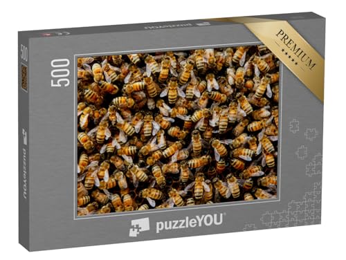 puzzleYOU: Puzzle 500 Teile „EIN schwärmendes Bienenvolk versammelt Sich um Seine Königin“ – aus der Puzzle-Kollektion Bienen von puzzleYOU