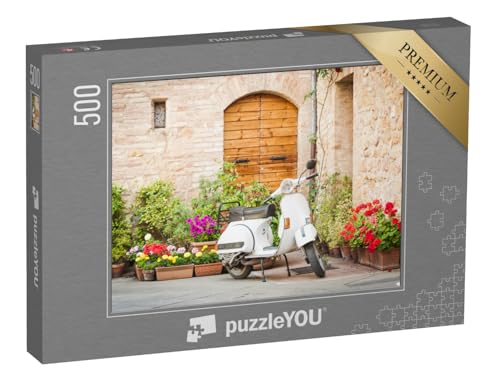 puzzleYOU: Puzzle 500 Teile „Eine Vespa, Italien“ – aus der Puzzle-Kollektion Italien von puzzleYOU