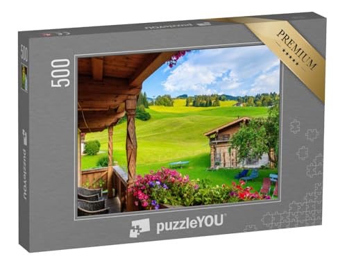 puzzleYOU: Puzzle 500 Teile „Grüne Bergwiese, Kitzbüheler Alpen, Österreich“ – aus der Puzzle-Kollektion Österreich von puzzleYOU