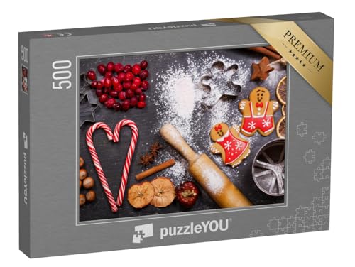 puzzleYOU: Puzzle 500 Teile „Hausgemachte Lebkuchen in der Weihnachtsbäckerei“ – aus der Puzzle-Kollektion Weihnachten von puzzleYOU