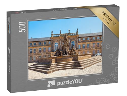 puzzleYOU: Puzzle 500 Teile „Historischer Markgrafenbrunnen in Bayreuth, Deutschland“ – aus der Puzzle-Kollektion Bayreuth von puzzleYOU