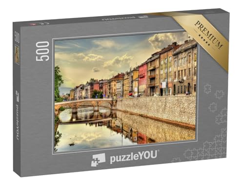 puzzleYOU: Puzzle 500 Teile „Historisches Zentrum von Sarajevo, Bosnien und Herzegowina“ – aus der Puzzle-Kollektion Weitere Europa-Motive von puzzleYOU