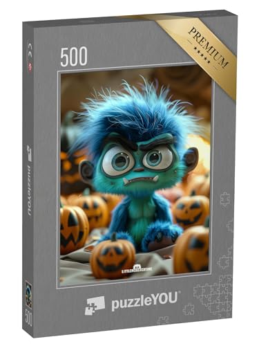 puzzleYOU: Puzzle 500 Teile „LITTLEMONSTERTIME: Halloween Franklin“ von puzzleYOU