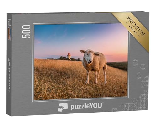 puzzleYOU: Puzzle 500 Teile „Leuchtturm von Westermarkelsdorf auf der Insel Fehmarn, Deutschland“ – aus der Puzzle-Kollektion Fehmarn von puzzleYOU