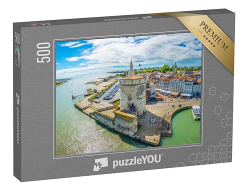 puzzleYOU: Puzzle 500 Teile „Malerische Küste von La Rochelle in Frankreich“ – aus der Puzzle-Kollektion Atlantik, Frankreich, Insel & Meer von puzzleYOU