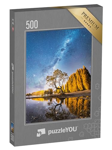 puzzleYOU: Puzzle 500 Teile „Milchstraße über dem Wanaka-Baum“ – aus der Puzzle-Kollektion Neuseeland von puzzleYOU