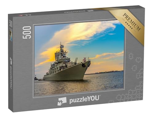 puzzleYOU: Puzzle 500 Teile „Militärschiff“ – aus der Puzzle-Kollektion Fahrzeuge von puzzleYOU