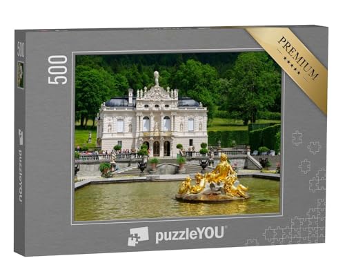 puzzleYOU: Puzzle 500 Teile „Pittoreskes Schloss Linderhof, Bayern“ – aus der Puzzle-Kollektion Burgen von puzzleYOU