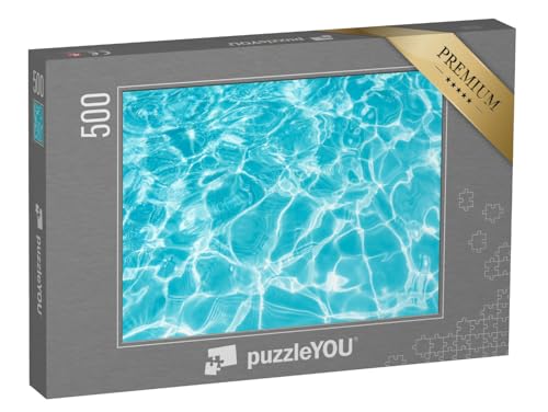 puzzleYOU: Puzzle 500 Teile „Plätscherndes Wasser im Schwimmbad mit Sonnenreflexion“ – aus der Puzzle-Kollektion Wasser von puzzleYOU