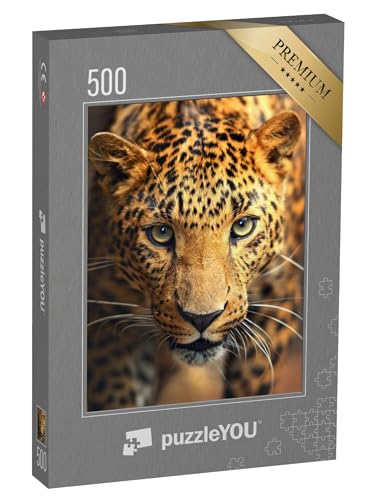 puzzleYOU: Puzzle 500 Teile „Porträt eines Leoparden“ – aus der Puzzle-Kollektion Tiere von puzzleYOU