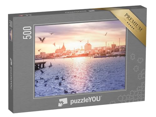 puzzleYOU: Puzzle 500 Teile „Rockstock am Morgen, Deutschland“ – aus der Puzzle-Kollektion Rostock von puzzleYOU