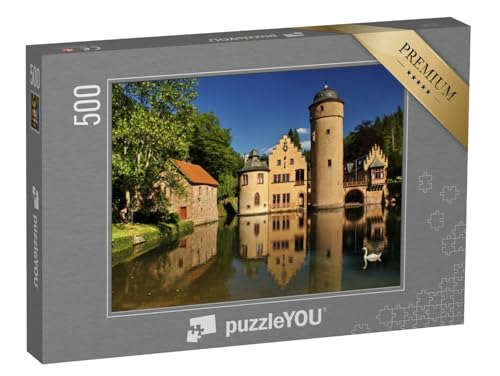 puzzleYOU: Puzzle 500 Teile „Schloss Mespelbrunn im Spessart“ – aus der Puzzle-Kollektion Burgen von puzzleYOU