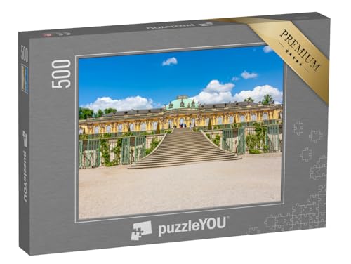 puzzleYOU: Puzzle 500 Teile „Schloss und Park Sanssouci, Potsdam, Deutschland“ – aus der Puzzle-Kollektion Potsdam, Brandenburg, Schloss Sanssouci von puzzleYOU