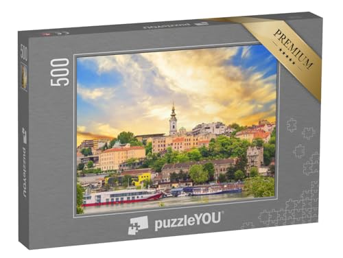 puzzleYOU: Puzzle 500 Teile „Schöner Blick auf das historische Zentrum von Belgrad am Ufer der Sava, Serbien“ – aus der Puzzle-Kollektion Serbien, Weitere Europa-Motive von puzzleYOU