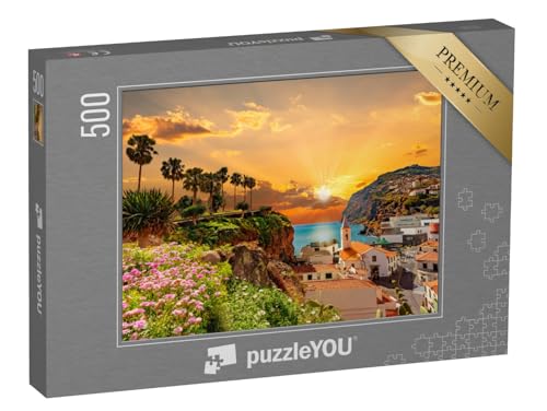 puzzleYOU: Puzzle 500 Teile „Sonnenuntergang über der Küstenlinie auf Madeira, Portugal“ – aus der Puzzle-Kollektion Madeira von puzzleYOU