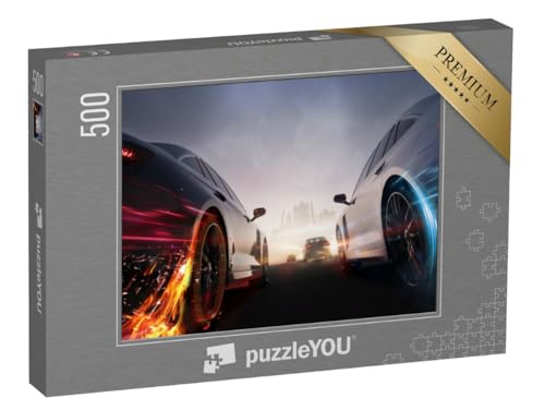 puzzleYOU: Puzzle 500 Teile „Straßenrennen Kopf an Kopf: 3D-Simulation“ – aus der Puzzle-Kollektion Autos puzzleYOU: Puzzle 500 Teile „Straßenrennen Kopf an Kopf: 3D-Simulation“ – aus der Puzzle-Kollektion Autos von puzzleYOU