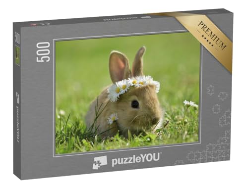 puzzleYOU: Puzzle 500 Teile „Süßes kleines Kaninchen mit Gänseblümchenkranz“ – aus der Puzzle-Kollektion Hasen puzzleYOU: Puzzle 500 Teile „Süßes kleines Kaninchen mit Gänseblümchenkranz“ – aus der Puzzle-Kollektion Hasen von puzzleYOU