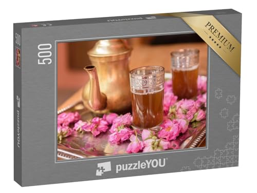 puzzleYOU: Puzzle 500 Teile „Tee in Kalat M'Goun, Marokko“ – aus der Puzzle-Kollektion Marokko von puzzleYOU